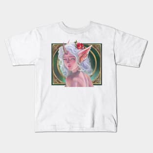 Beautiful Fantasy Demonic Whimsical Fairy Girl Kids T-Shirt